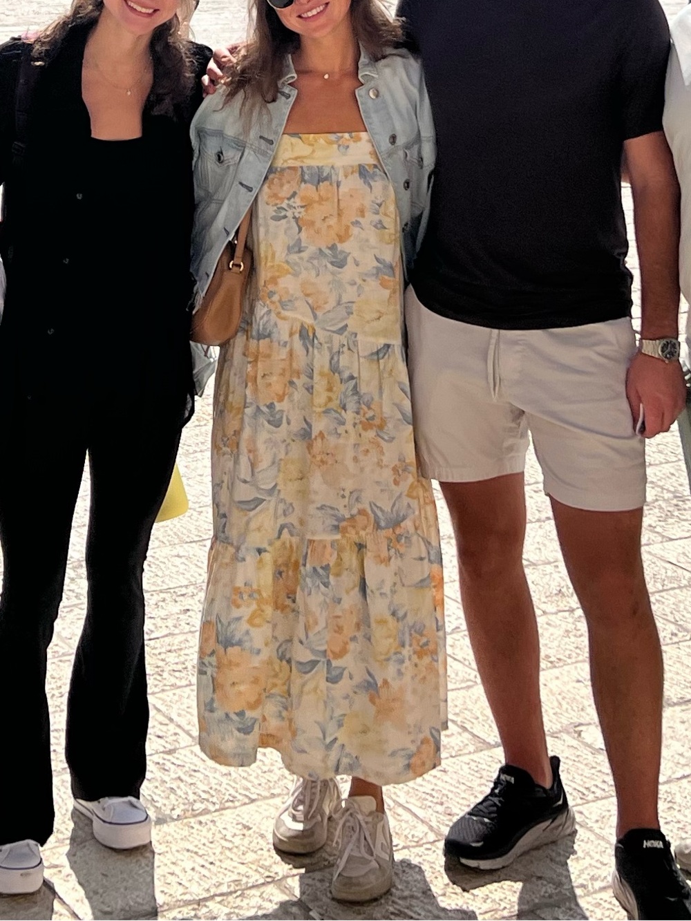 Abercrombie & Fitch Pale Yellow Floral Tiered Maxi Dress